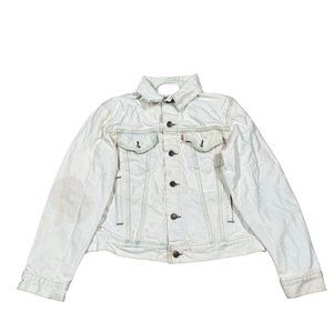 Vintage Levi's Men's Trucker Denim Whit Jacket Sz‎ 42 [FLAWS]